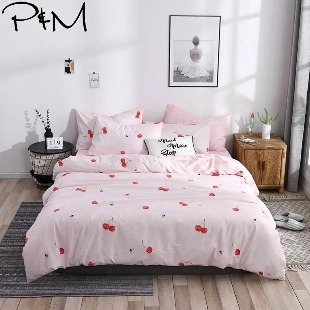 2019 PAPA&MIMA Light Pink Cherry Fruit Scandinavian Duvet Cover Set Queen King Customize Size Cotton Bedlinens Bedding Sets
2019 PAPA&MIMA Light Pink Cherry Fruit Scandinavian Duvet Cover Set Queen King Customize Size Cotton Bedlinens Bedding Sets