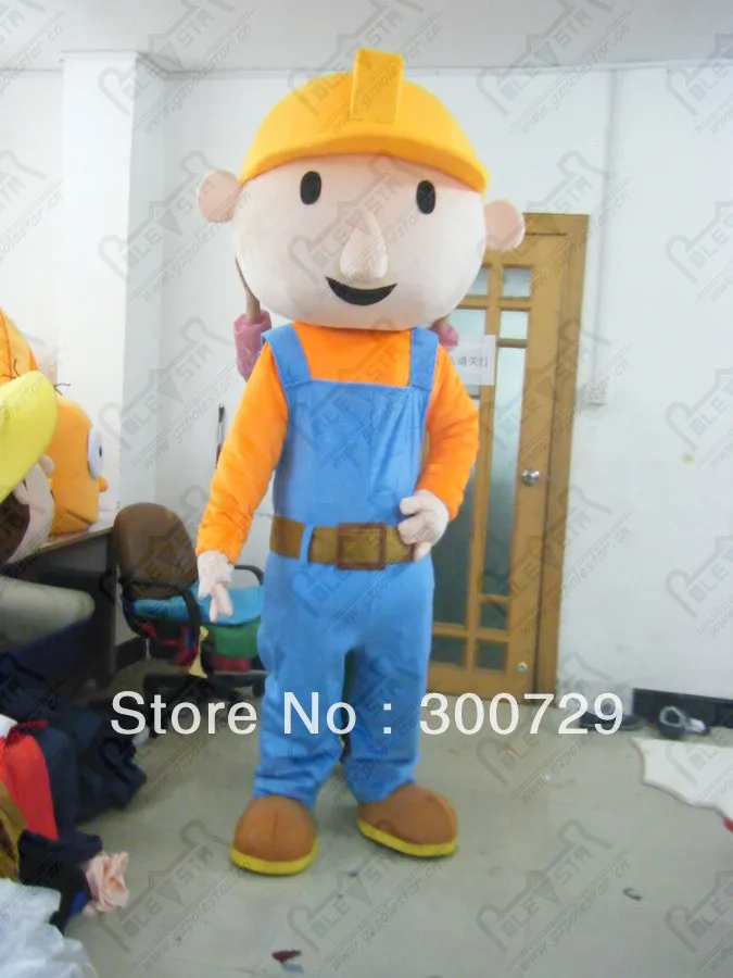 Image bob the builder cartoon mascot costumes character person onesies for adults