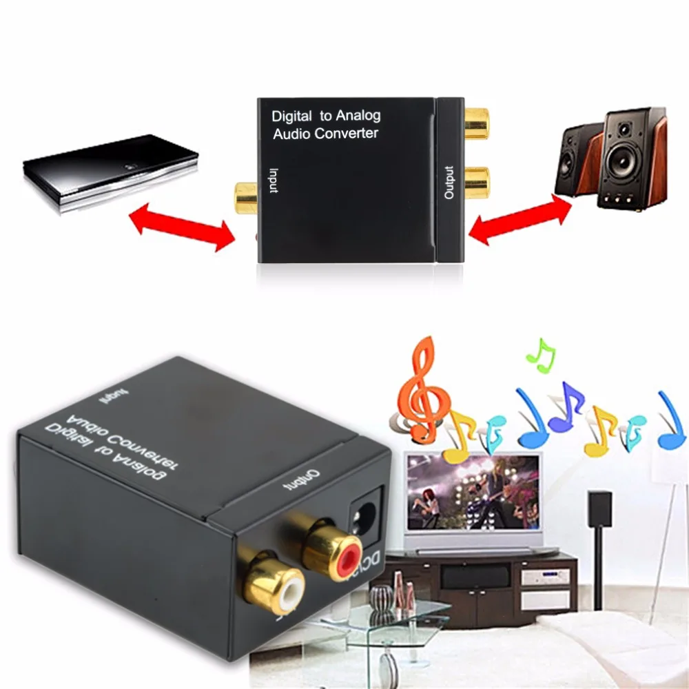 Hot Digital Optical Coaxial Toslink Signal to Analog Audio Converter Adapter RCA Digital To Analog Audio Converter Cable Black
Hot Digital Optical Coaxial Toslink Signal to Analog Audio Converter Adapter RCA Digital To Analog Audio Converter Cable Black