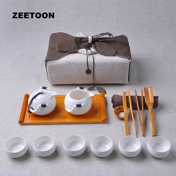 Japanese Style Travel Ceramic Kung Fu Tea Set Quik Cup Fair Mug Teapot Tea Cup Accessories Kit with Portable Storage Hand Bag
Japanese Style Travel Ceramic Kung Fu Tea Set Quik Cup Fair Mug Teapot Tea Cup Accessories Kit with Portable Storage Hand Bag