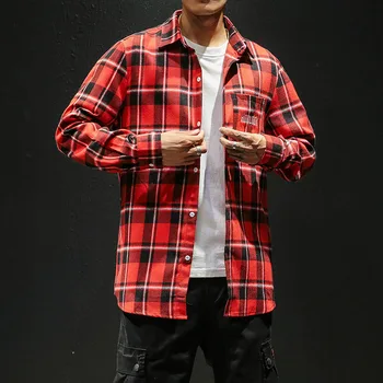 Oversize M-5XL Men Fashion checked Lapel Long Sleeve Shirt Male Casual Streetwear Men Clothing Harajuku Soft Student Shirt
Oversize M-5XL Men Fashion checked Lapel Long Sleeve Shirt Male Casual Streetwear Men Clothing Harajuku Soft Student Shirt