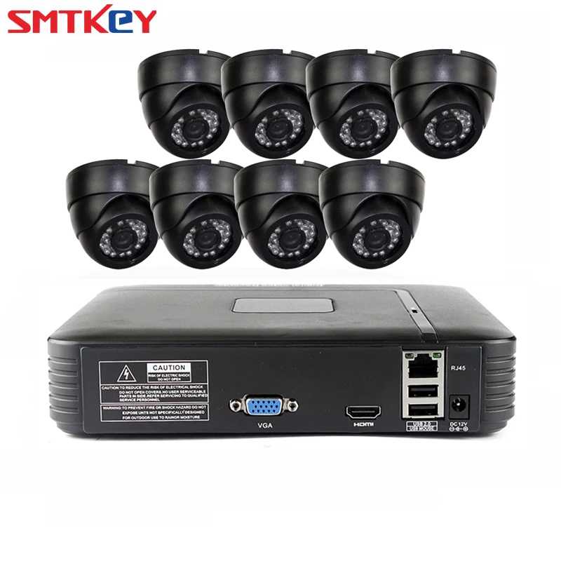 SMTKEY 8CH CCTV System HDMI NVR Recorder Kit 8pcs 720P IP Camera Home Surveillance System CCTV kit
SMTKEY 8CH CCTV System HDMI NVR Recorder Kit 8pcs 720P IP Camera Home Surveillance System CCTV kit
