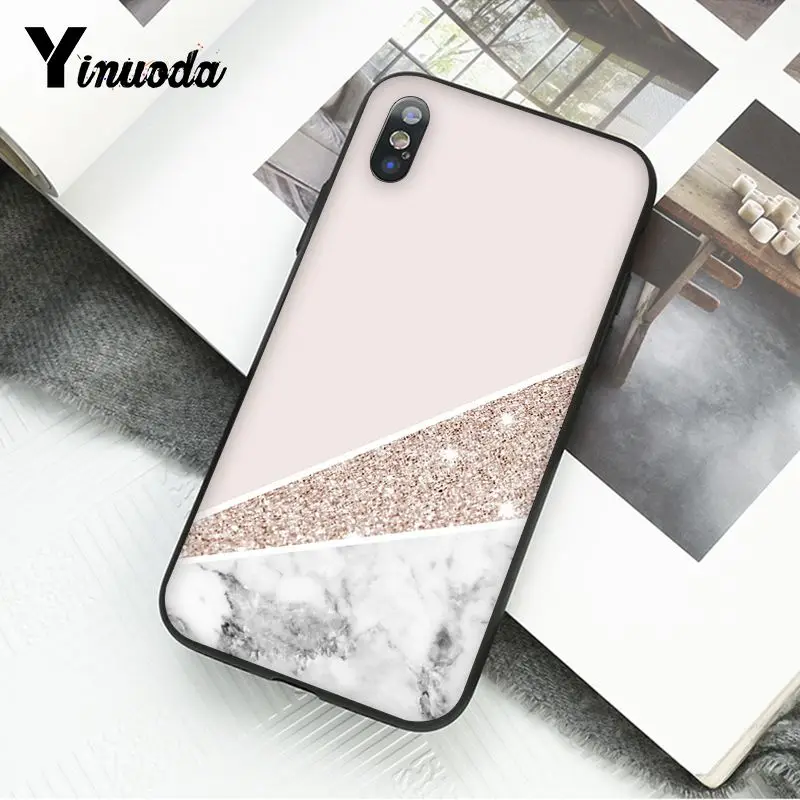 Gold Pink Glitter Marble