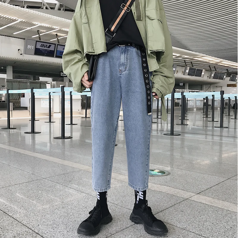 2019 Korea Style Men's Solid Color Loose Jeans Blue Stretch Casual Straight Pants Biker Denim Baggy Trousers Plus Size S-2XL
2019 Korea Style Men's Solid Color Loose Jeans Blue Stretch Casual Straight Pants Biker Denim Baggy Trousers Plus Size S-2XL
