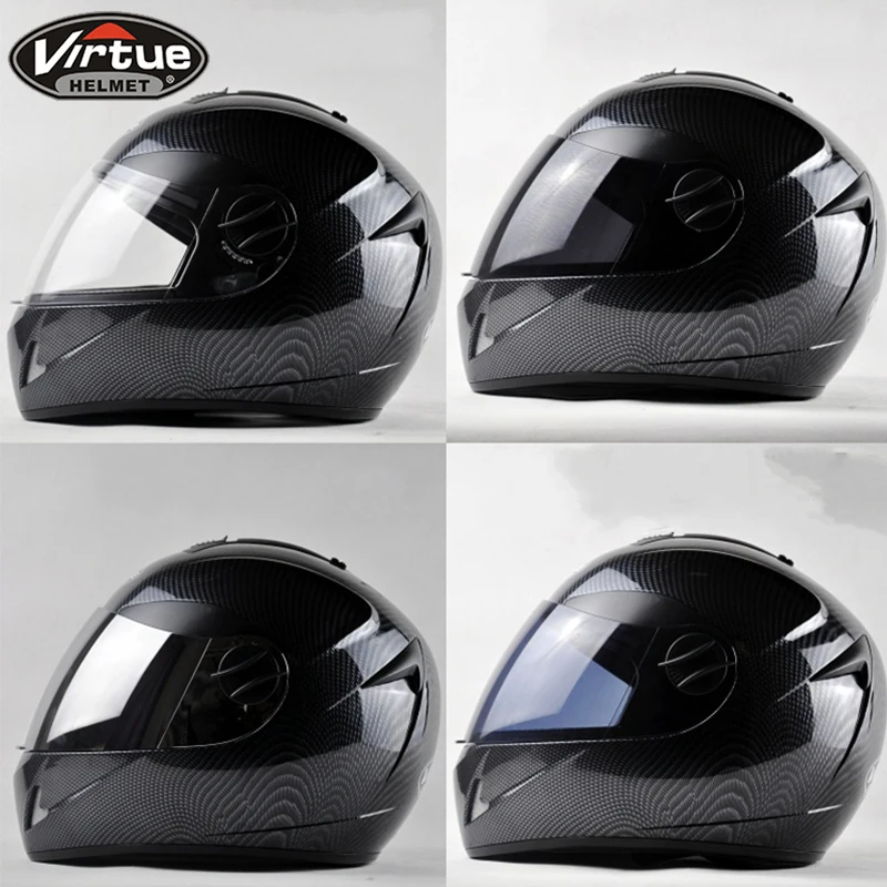 DOT Carbon Fiber Motorcycle Helmets Double Lens Racing Safety Full Face Moto Helmet Casco Capacete M/L/XL
DOT Carbon Fiber Motorcycle Helmets Double Lens Racing Safety Full Face Moto Helmet Casco Capacete M/L/XL