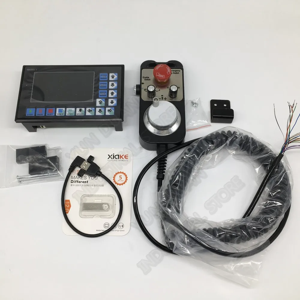 4 Axis CNC Offline Motion Controller G Code Mach3 USB Interface System + MPG Hand Wheel for Stepper Servo Motor Milling Router
4 Axis CNC Offline Motion Controller G Code Mach3 USB Interface System + MPG Hand Wheel for Stepper Servo Motor Milling Router