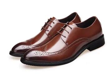 Male Pointed Toes Leather Brogue Shoes Male Lace Up England Style Business Dress Shoes Male Spring Autumn Flat Work Shoes
Male Pointed Toes Leather Brogue Shoes Male Lace Up England Style Business Dress Shoes Male Spring Autumn Flat Work Shoes