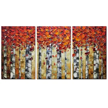 Hand Painted Oil Hand Painting Red Birch Trees Painting 3D Hand-Painted On Canvas Abstract Artwork Art Wood Inside Framed
Hand Painted Oil Hand Painting Red Birch Trees Painting 3D Hand-Painted On Canvas Abstract Artwork Art Wood Inside Framed