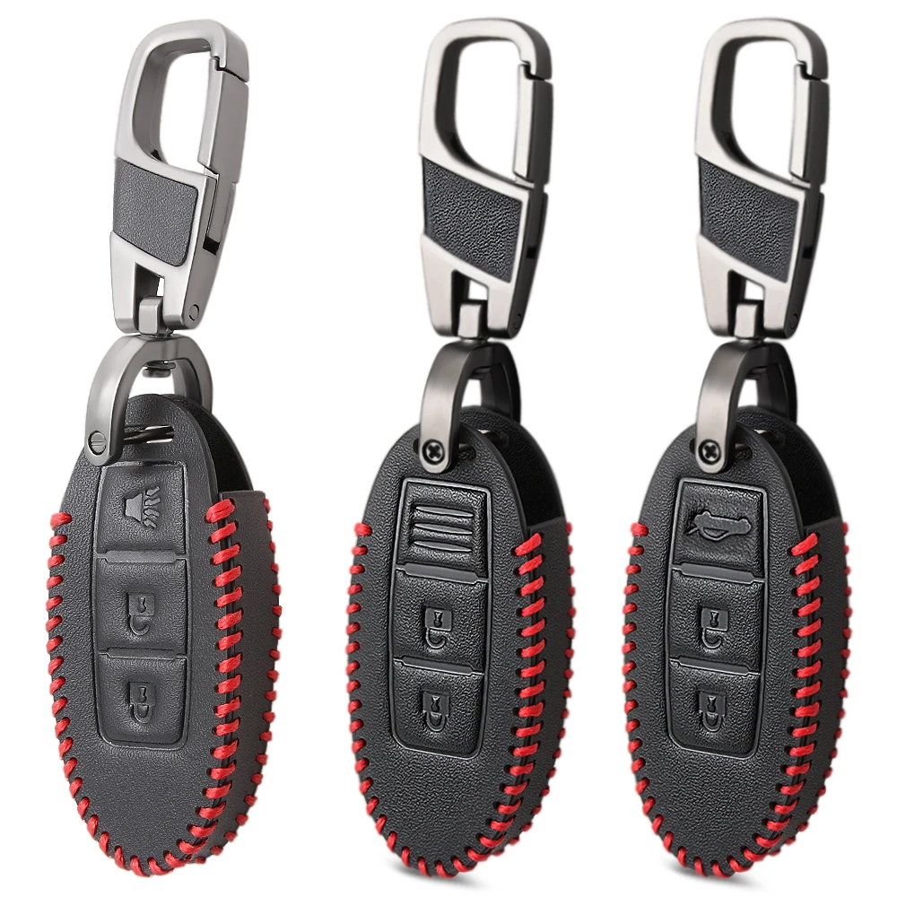Leather Car Key Fob Cover Case For Nissan Teana X-Trail Qashqai Note Livina for Infiniti EX FX G25 G37 FX35 EX25 Q60 QX50 QX70
Leather Car Key Fob Cover Case For Nissan Teana X-Trail Qashqai Note Livina for Infiniti EX FX G25 G37 FX35 EX25 Q60 QX50 QX70