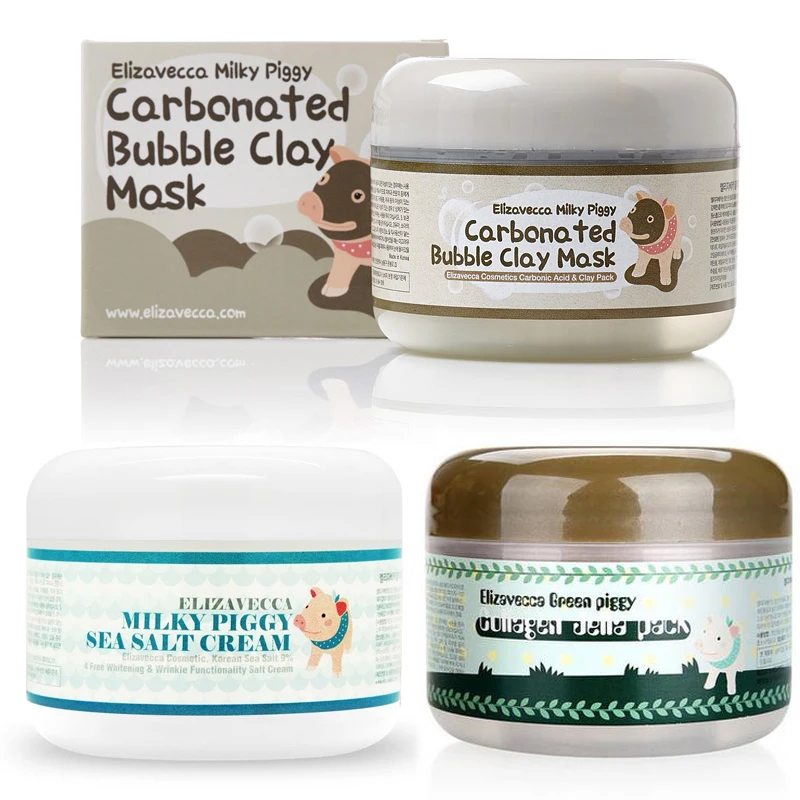 Elizavecca Milky Piggy Carbonated Bubble Clay Mask 100g Green Piggy Collagen Jella Pack 100g Aqua Brightening Mask
Elizavecca Milky Piggy Carbonated Bubble Clay Mask 100g Green Piggy Collagen Jella Pack 100g Aqua Brightening Mask