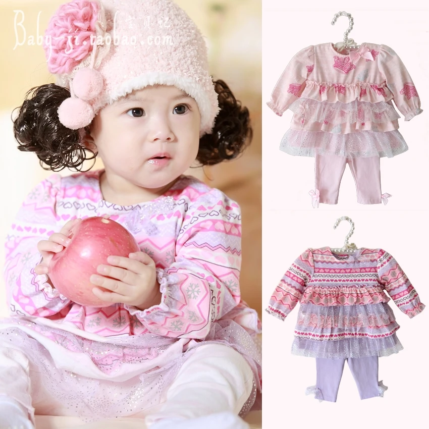 Infant spring and autumn 0-1 year old spring 2014 little girls clothing set baby twinset 2
Infant spring and autumn 0-1 year old spring 2014 little girls clothing set baby twinset 2