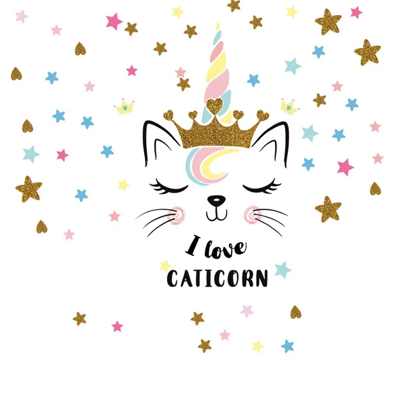 Cartoon Crown Unicorns Flower Wall Stickers Gold Stars Cute Flower Animals Vinyl Home Wall Decals Kids Room Girls Room Decor
Cartoon Crown Unicorns Flower Wall Stickers Gold Stars Cute Flower Animals Vinyl Home Wall Decals Kids Room Girls Room Decor