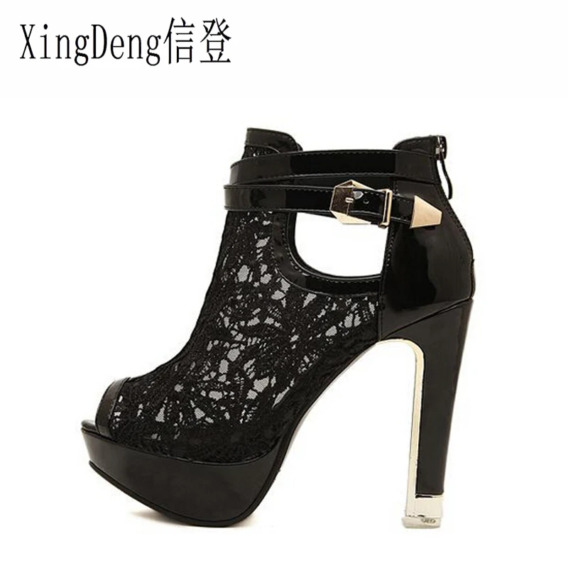 XingDeng Fashion Women High Heels Pumps White Lace Flowers Ladies Summer Shoes Buckle Strap Peep Toe Women Stietto Shoes
XingDeng Fashion Women High Heels Pumps White Lace Flowers Ladies Summer Shoes Buckle Strap Peep Toe Women Stietto Shoes