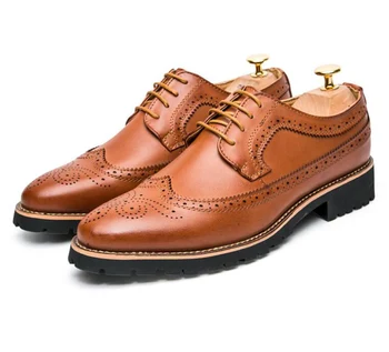 Fashion Great Men Oxfords Black Brown White Yellow PU Leather Leisure Flats Shoes Pointed Toe Carve Lacing Brogue Shoes
Fashion Great Men Oxfords Black Brown White Yellow PU Leather Leisure Flats Shoes Pointed Toe Carve Lacing Brogue Shoes