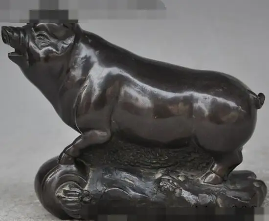 S01578 7"chinese fengshui bronze animal zodiac pig Swine Porcine wealth lucky statue (A0321)
S01578 7"chinese fengshui bronze animal zodiac pig Swine Porcine wealth lucky statue (A0321)
