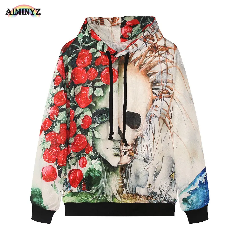 Brand Hoodie Men Hooded Sweatshirt 3d Print Mens Hoodies Rose Skull Sweat Homme Moletons Streetwear Hoody Pullover Tops
Brand Hoodie Men Hooded Sweatshirt 3d Print Mens Hoodies Rose Skull Sweat Homme Moletons Streetwear Hoody Pullover Tops