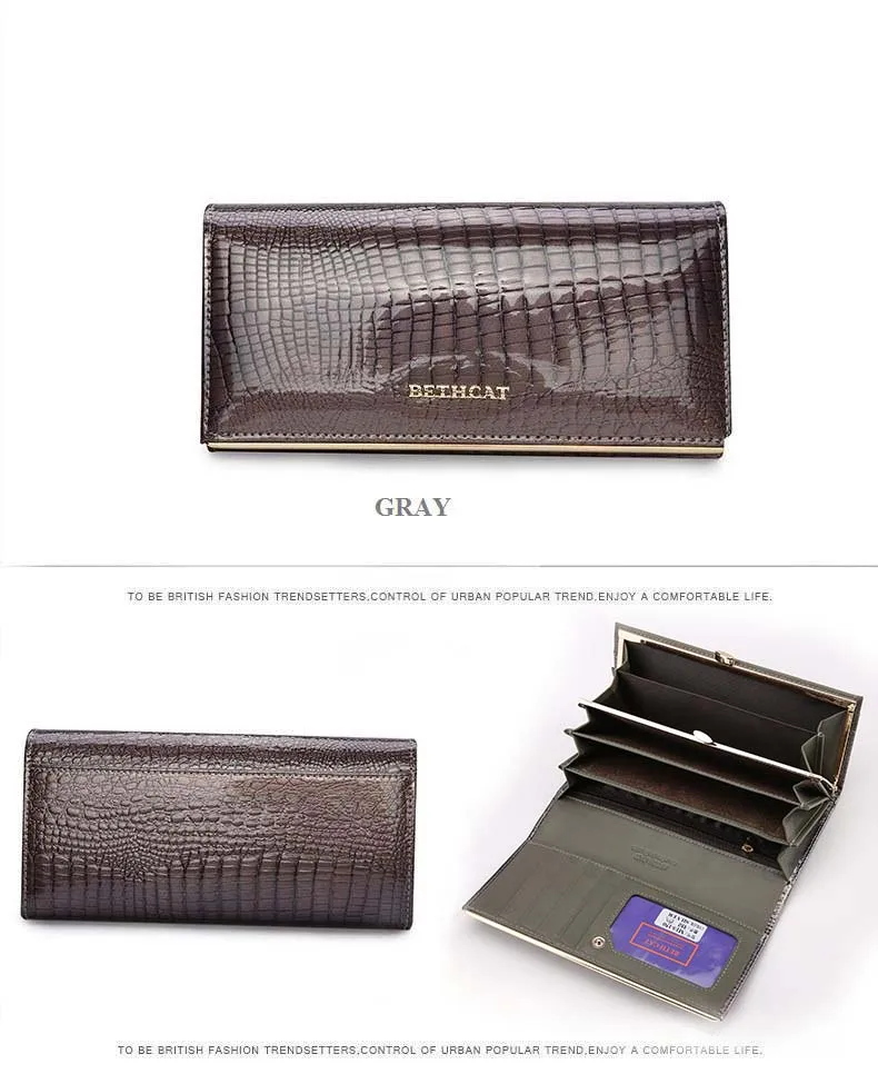 Women Wallets Brand Design High Quality Leather Wallet Female Hasp Fashion Dollar Price Alligator Long Women Wallets And Purses14 - 