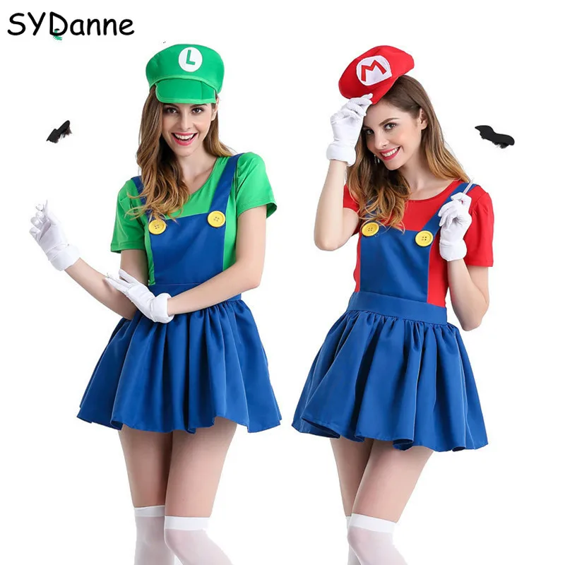 Adults Funy Super Mario Cosplay Costume Luigi Brothers Plumber Hats Caps Women Girls Skirt Fancy Dress Party Clothing
Adults Funy Super Mario Cosplay Costume Luigi Brothers Plumber Hats Caps Women Girls Skirt Fancy Dress Party Clothing