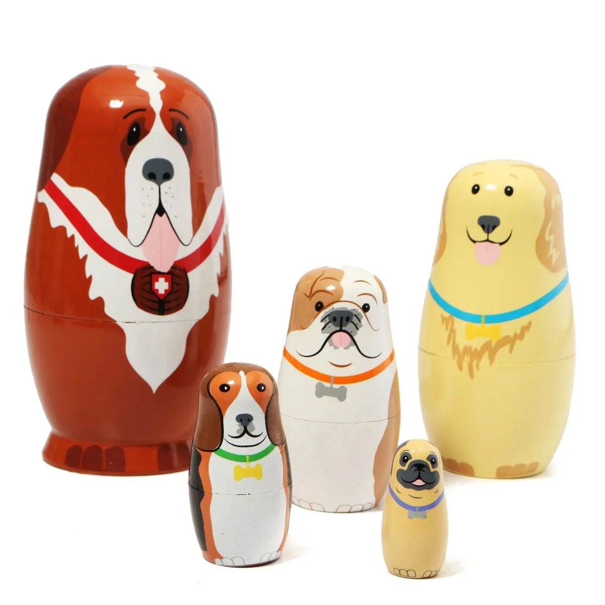 Russian Wooden Nesting Dolls Dogs Matryoshka Hand Painted Gift 5pcs Set For Children Kids
Russian Wooden Nesting Dolls Dogs Matryoshka Hand Painted Gift 5pcs Set For Children Kids