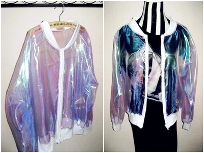 Free Shipping with real photos harajuku Yarn Laser Symphony Sunscreen Sun Proof Waterproof Jersey Clear Jacket transparent coat
Free Shipping with real photos harajuku Yarn Laser Symphony Sunscreen Sun Proof Waterproof Jersey Clear Jacket transparent coat
