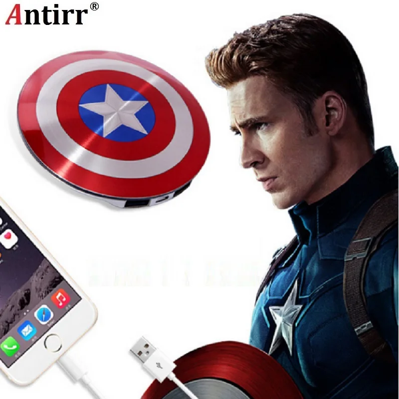 6800mah powerbank external Battery Captain America Shield USB power bank charger for xiaomi mi5 iphone6 6s free shipping
6800mah powerbank external Battery Captain America Shield USB power bank charger for xiaomi mi5 iphone6 6s free shipping