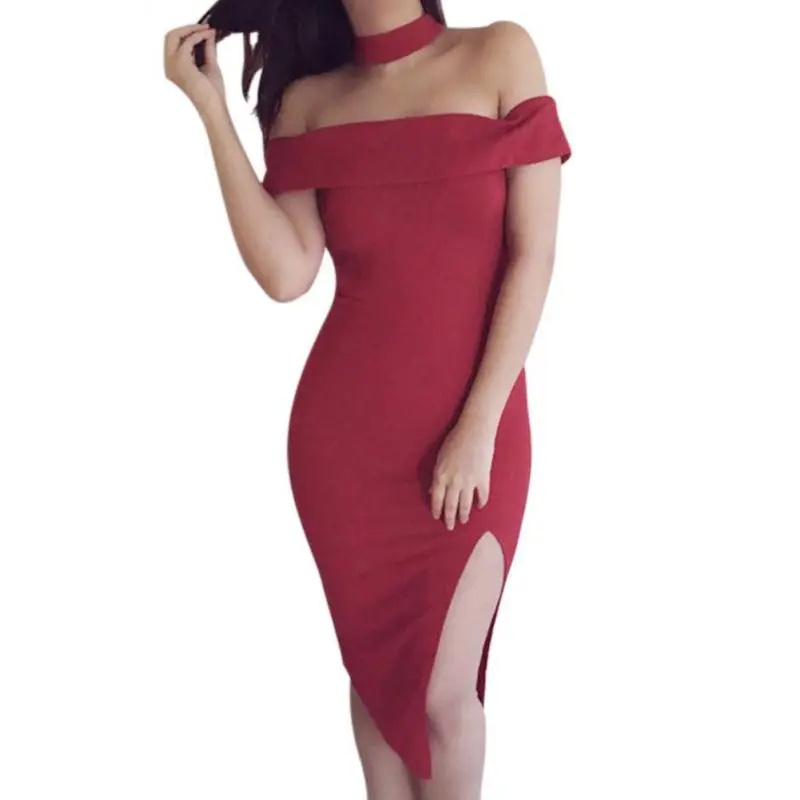 Sexy Women Slash Neck Sleeveless Vintage Bodycon Dress Backless Halter Side Open Fork Elegant Party Club Dresses Vestidos Y3
Sexy Women Slash Neck Sleeveless Vintage Bodycon Dress Backless Halter Side Open Fork Elegant Party Club Dresses Vestidos Y3