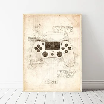 Da Vinci Inspired Sketches PlayStation 4 Gamepad Art Canvas Poster Prints Home Wall Decor Painting
Da Vinci Inspired Sketches PlayStation 4 Gamepad Art Canvas Poster Prints Home Wall Decor Painting