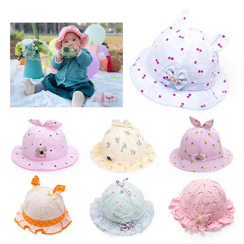 Cute Bow Flower Bucket Hat Baby Caps Baby Girls Boys Caps Summer Outdoor Beach Hats Kids Infant Children Brim Sun Hat With Ear
Cute Bow Flower Bucket Hat Baby Caps Baby Girls Boys Caps Summer Outdoor Beach Hats Kids Infant Children Brim Sun Hat With Ear