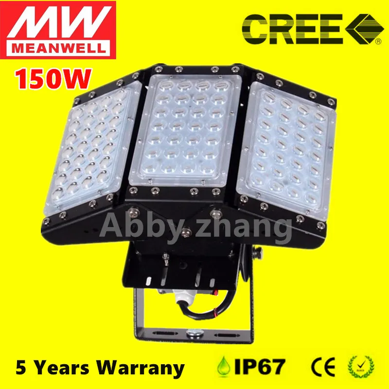 150W Adjustable LED Tunnel Light Meanwell driver Flood CREE Chips Spot 90-277V 5Years Warranty Free Shipping | Лампы и освещение