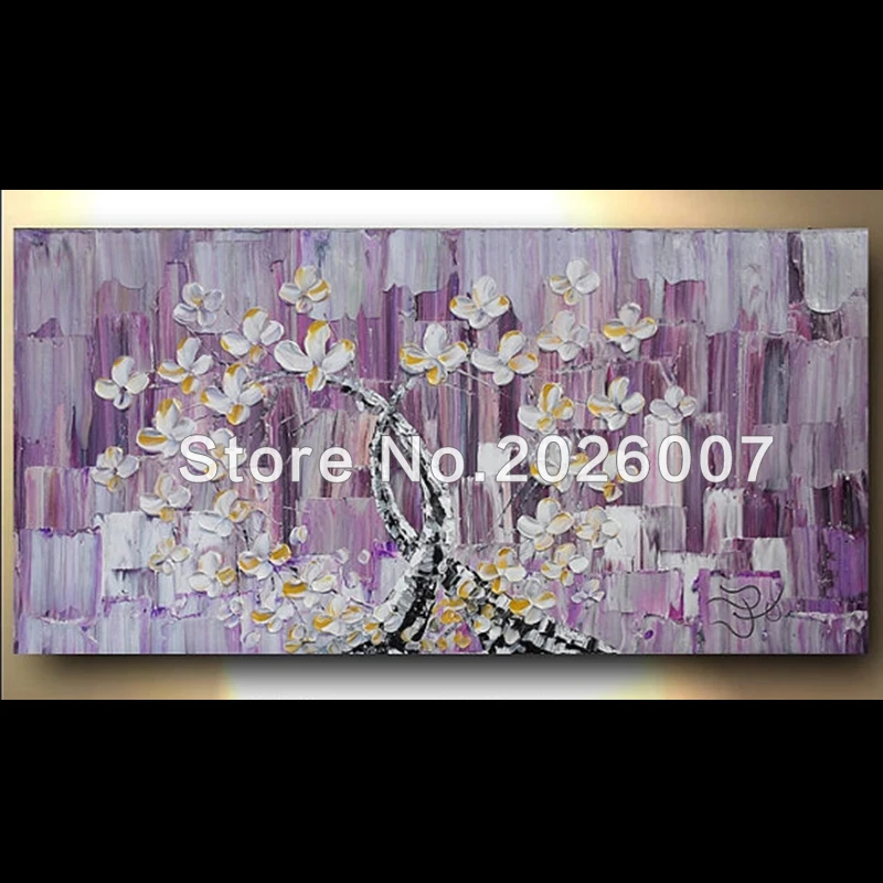 Hand Painted Abstract Thick Palette Knife Oil Painting On Canvas Tree Purple White Flower Abstract Decor Living Room Wall
Hand Painted Abstract Thick Palette Knife Oil Painting On Canvas Tree Purple White Flower Abstract Decor Living Room Wall