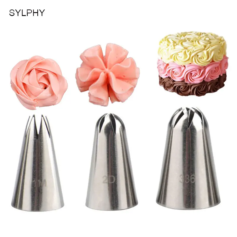 SYLPHY #1M#2D#336 Cake Tips Set Cream Decoration Icing Piping Pastry Nozzles Cupcake Decorating Tool Bakeware
SYLPHY #1M#2D#336 Cake Tips Set Cream Decoration Icing Piping Pastry Nozzles Cupcake Decorating Tool Bakeware