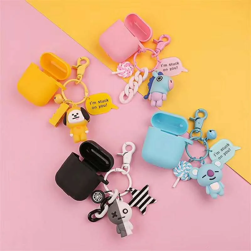 For AirPods Case Silicone Bluetooth Wireless Earphone Case For Apple Airpods 2 Charging Box Protect Cover with Cartoon Key Ring
For AirPods Case Silicone Bluetooth Wireless Earphone Case For Apple Airpods 2 Charging Box Protect Cover with Cartoon Key Ring