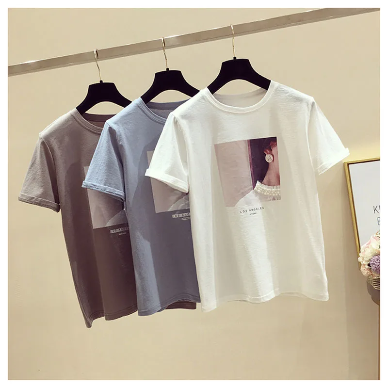 Cotton Women T-shirt Printing Two Sizes Short Sleeve Regular Style Simple Summer tshirt
Cotton Women T-shirt Printing Two Sizes Short Sleeve Regular Style Simple Summer tshirt