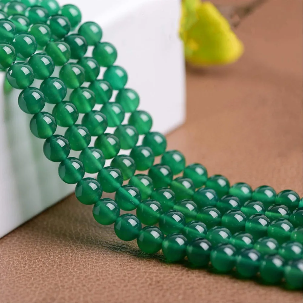 Natural Stone Green Agates Chalcedony Round Loose 15" Pick Size Strand 4 6 8 10 12 MM Beads for Jewelry Making DIY Bracelets
Natural Stone Green Agates Chalcedony Round Loose 15" Pick Size Strand 4 6 8 10 12 MM Beads for Jewelry Making DIY Bracelets