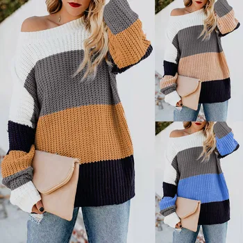 New Fashion Women Off The Shoulder Sweater Casual O-Neck Knitted Loose Long Sleeve Pullover кофта женская Wholesale Free ShipZ4
New Fashion Women Off The Shoulder Sweater Casual O-Neck Knitted Loose Long Sleeve Pullover кофта женская Wholesale Free ShipZ4