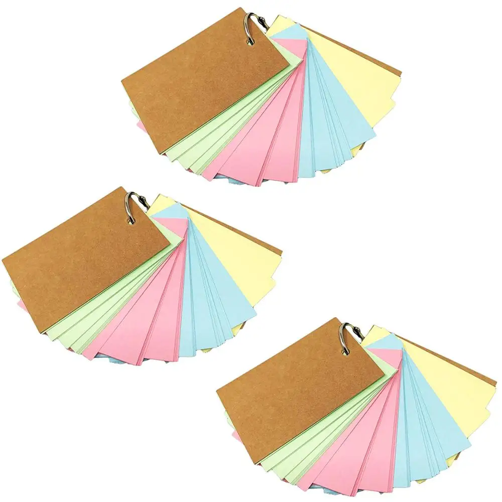 XRHYY 50Sheet Easy Flip Multicolor Kraft Paper Index Flash Card Writing Scratch Pad With Ring Binder For Study Note Pad Bookmark
XRHYY 50Sheet Easy Flip Multicolor Kraft Paper Index Flash Card Writing Scratch Pad With Ring Binder For Study Note Pad Bookmark