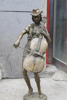 bi002255 29"Western ART Pure Bronze Sculpture belle glamour Beauty violin player statue
bi002255 29"Western ART Pure Bronze Sculpture belle glamour Beauty violin player statue