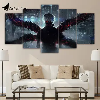 ArtSailing 5 piece canvas art HD print Tokyo Ghoul Ken Kaneki paintings home decoration wall pictures for living room UP-2108C
ArtSailing 5 piece canvas art HD print Tokyo Ghoul Ken Kaneki paintings home decoration wall pictures for living room UP-2108C