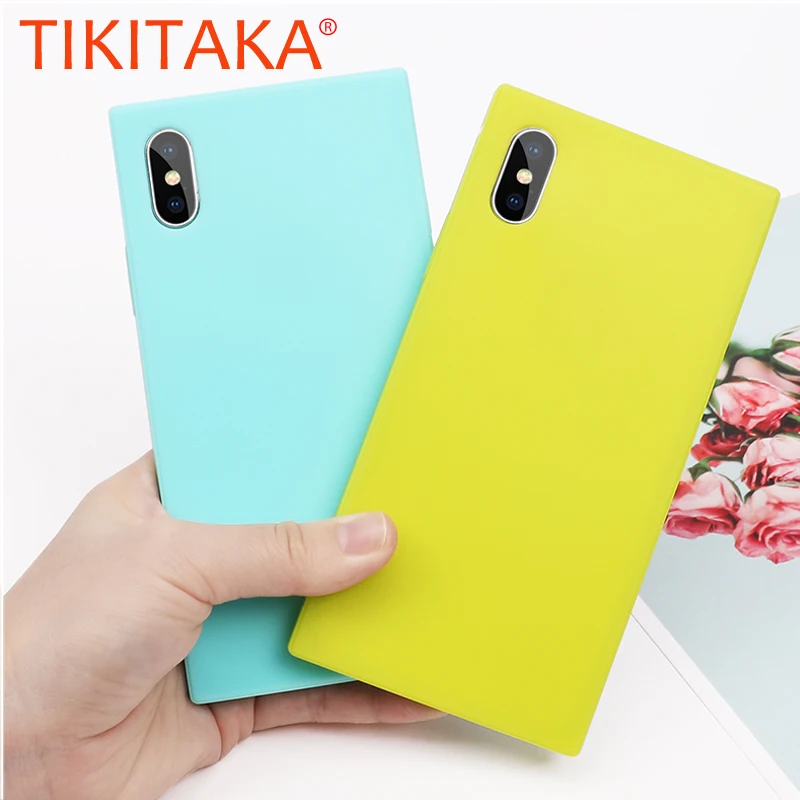 Tikitaka Square Soft Silicone Case For iPhone X 8 7 Plus TPU Back Cases Candy Color Phone Cover For iPhone 6 6s Plus Case Coque
Tikitaka Square Soft Silicone Case For iPhone X 8 7 Plus TPU Back Cases Candy Color Phone Cover For iPhone 6 6s Plus Case Coque