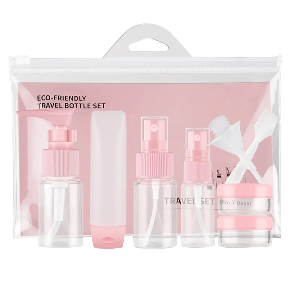 Pink 9 PCS/set Portable Travel Cosmetic Empty Jar Travel Packages Makeup Face Cream Container Bottles
Pink 9 PCS/set Portable Travel Cosmetic Empty Jar Travel Packages Makeup Face Cream Container Bottles