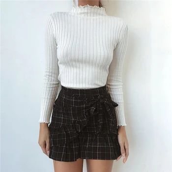 Zebery Simple Knitting Long Sleeve Sweater Lotus Leaf Collar Top Girls Fashion Solid Warm Autumn Sweater For Woman Harajuku
Zebery Simple Knitting Long Sleeve Sweater Lotus Leaf Collar Top Girls Fashion Solid Warm Autumn Sweater For Woman Harajuku