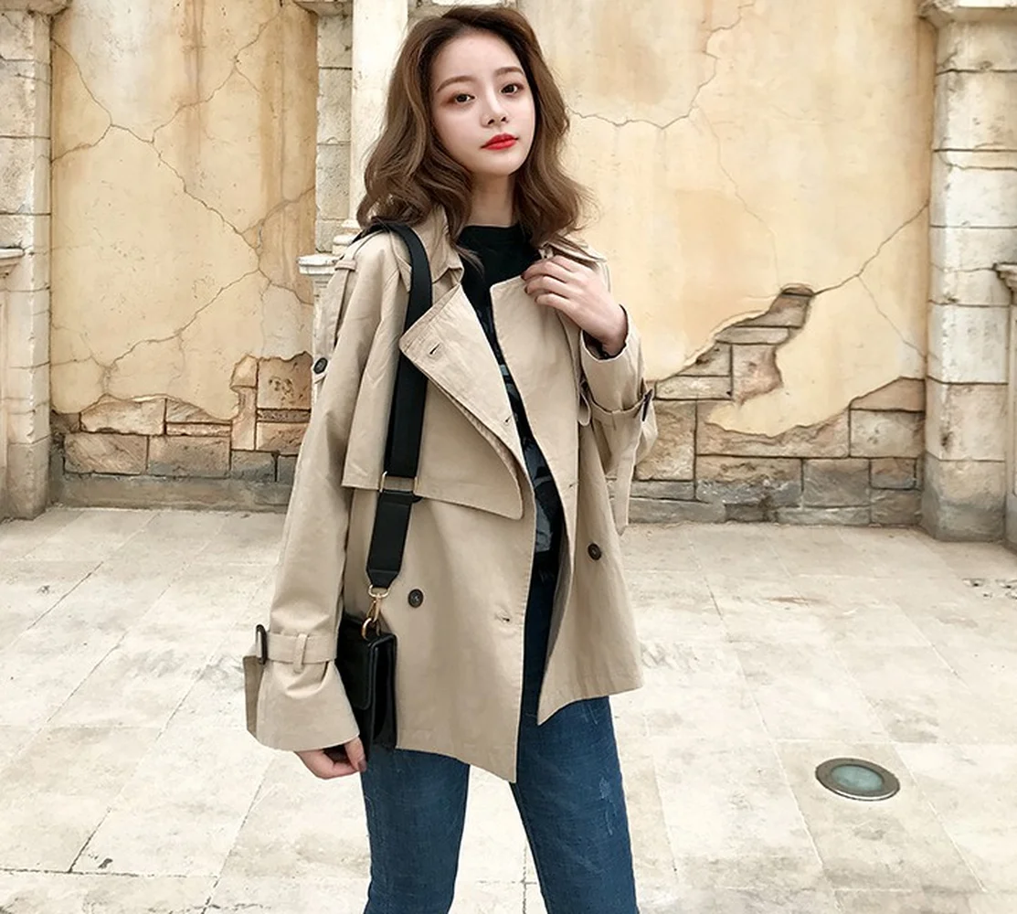 Short Windbreaker 2019 New Spring Autumn Korean Slim Thin Chic Short Trench Coat
Short Windbreaker 2019 New Spring Autumn Korean Slim Thin Chic Short Trench Coat
