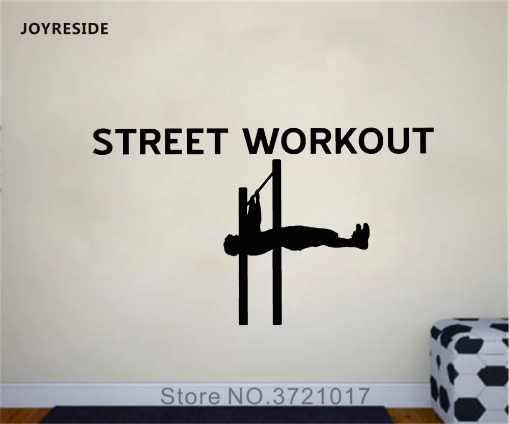 JOYRESIDE Street Workout Wall Sticker Gymnastic Decals Vinyl Interior Decor Home Performance Gym Sports Design Art Murals A1241
JOYRESIDE Street Workout Wall Sticker Gymnastic Decals Vinyl Interior Decor Home Performance Gym Sports Design Art Murals A1241