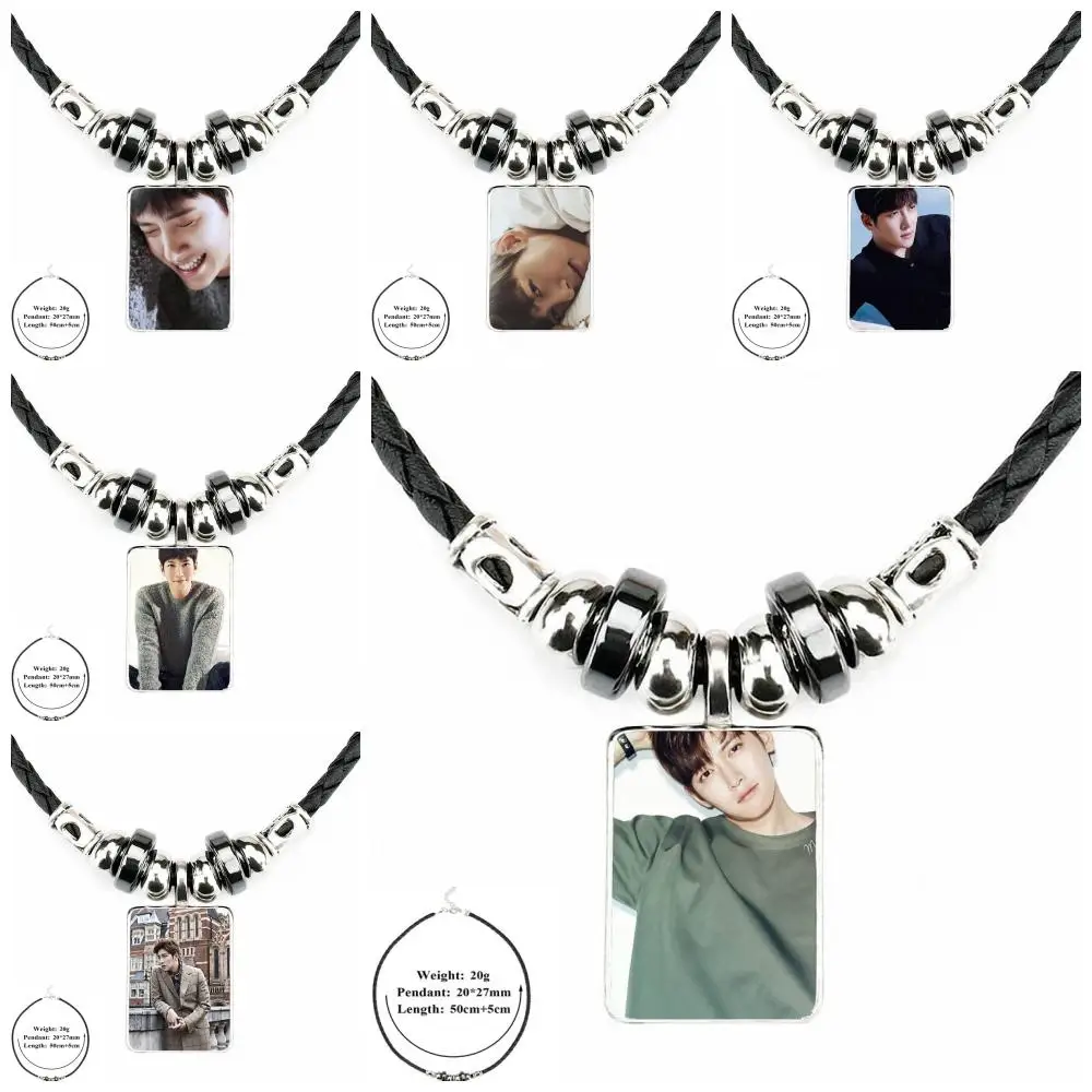 EJ Glaze For Women Ji Chang Wook Korean Actor Vintage Black Leather Bead Pendant Jewelry Glass Cabochon Choker Necklace
EJ Glaze For Women Ji Chang Wook Korean Actor Vintage Black Leather Bead Pendant Jewelry Glass Cabochon Choker Necklace