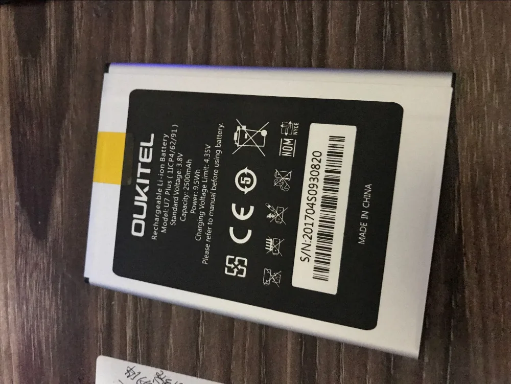 Oukitel U7 plus Battery 2500mAh 100% Original New Replacement accessory accumulators For Oukitel U7 plus Cell Phone
Oukitel U7 plus Battery 2500mAh 100% Original New Replacement accessory accumulators For Oukitel U7 plus Cell Phone