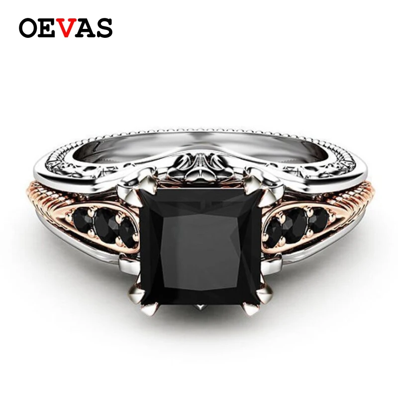 Cute Rose Gold Silver color Big Black Square Crystal princess Rings for Women Engagement Wedding Fashion Cubic Zirconia Jewelry
Cute Rose Gold Silver color Big Black Square Crystal princess Rings for Women Engagement Wedding Fashion Cubic Zirconia Jewelry