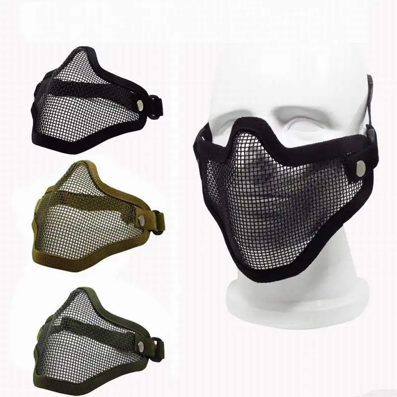 60pcs Safety Protection Mask CS GO Tactical Helmet Half Lower Face Mesh Metal Steel Net Hunting Safety Mask
60pcs Safety Protection Mask CS GO Tactical Helmet Half Lower Face Mesh Metal Steel Net Hunting Safety Mask