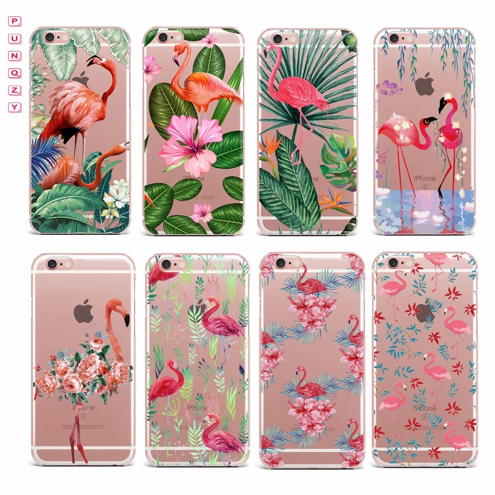 PUNQZY чехол для iPhone7 6s 6 5S SE 5 8 7X8 плюс Plus Cas залить прозрачной Coque карикатура