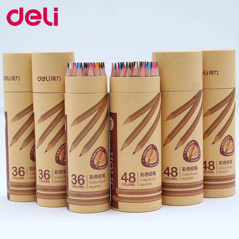 Deli HB color pencils 6551-4 colored pencils set 18/24/36/48 colors painting drawing student stationary pastille
Deli HB color pencils 6551-4 colored pencils set 18/24/36/48 colors painting drawing student stationary pastille