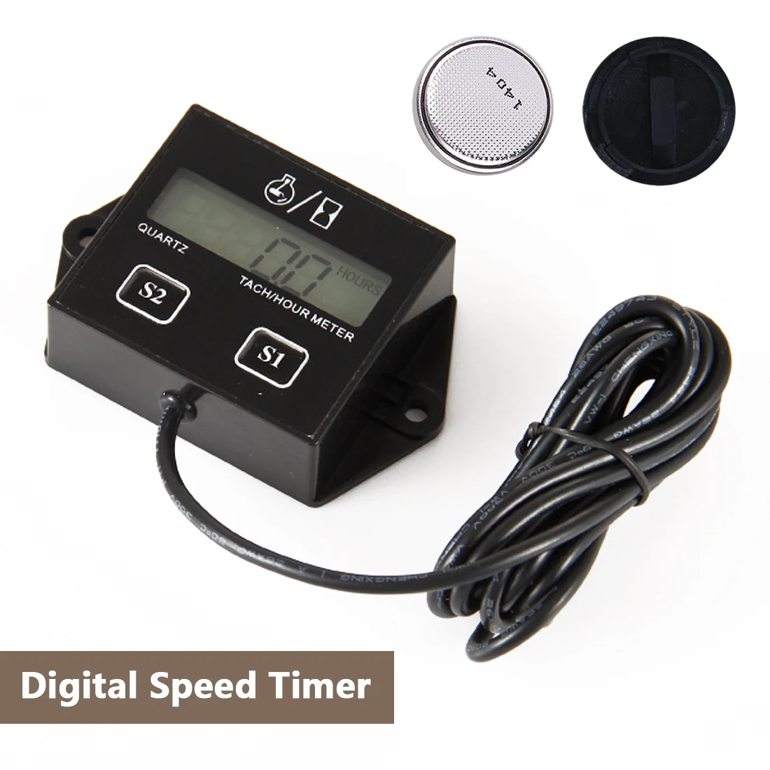 Car Digital Engine Tach Tachometer Hour Meter with Wire Inductive for Motorcycle Car Motor Stroke Engine Replaceable Battery
Car Digital Engine Tach Tachometer Hour Meter with Wire Inductive for Motorcycle Car Motor Stroke Engine Replaceable Battery